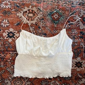 Urban Outfitters Emma Cupro Smocked Cami